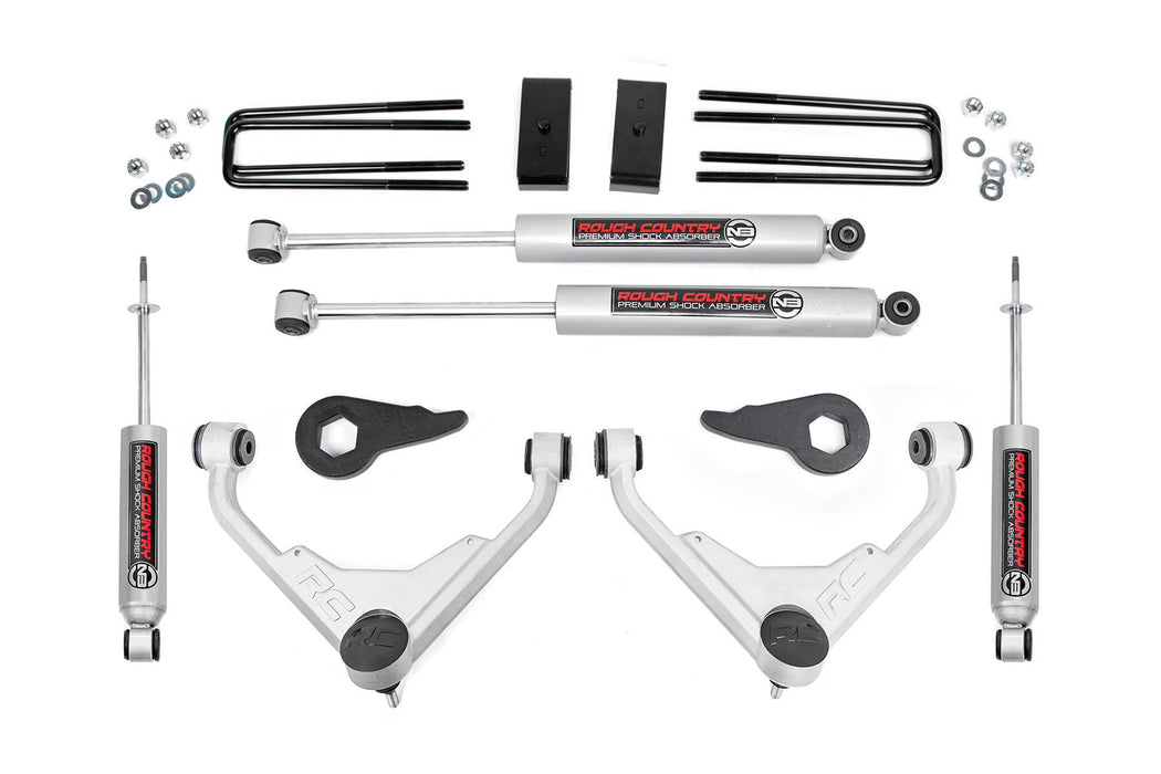 Rough Country 3 Inch Lift Kit - FK/FF Code | Chevy/GMC Sierra/Silverado 2500 HD Suburban/Yukon XL 2500 (01-10)