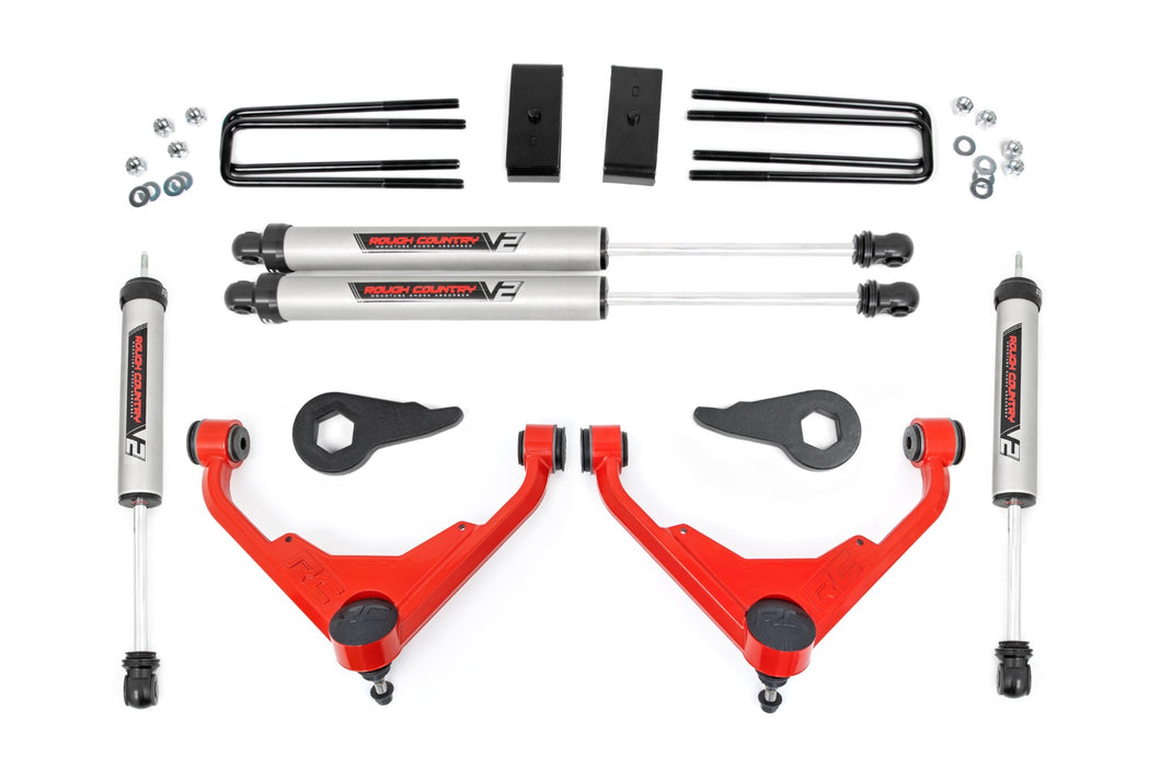 Rough Country 3 Inch Lift Kit - V2 - FK/FF | Chevy/GMC Sierra/Silverado 2500 HD Suburban/Yukon XL 2500 (01-10)