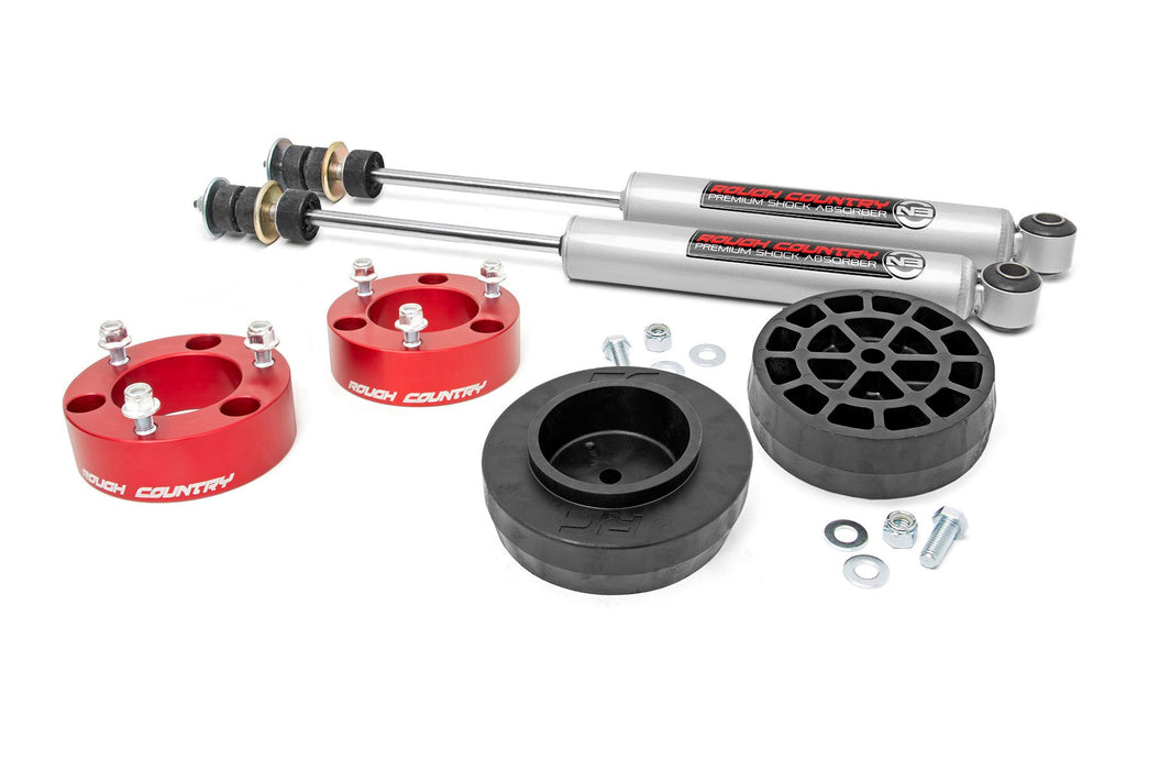 Rough Country 3 Inch Lift Kit - Red Spacers | Toyota 4Runner (03-09)/FJ Cruiser (07-14) | P/N 76530RED