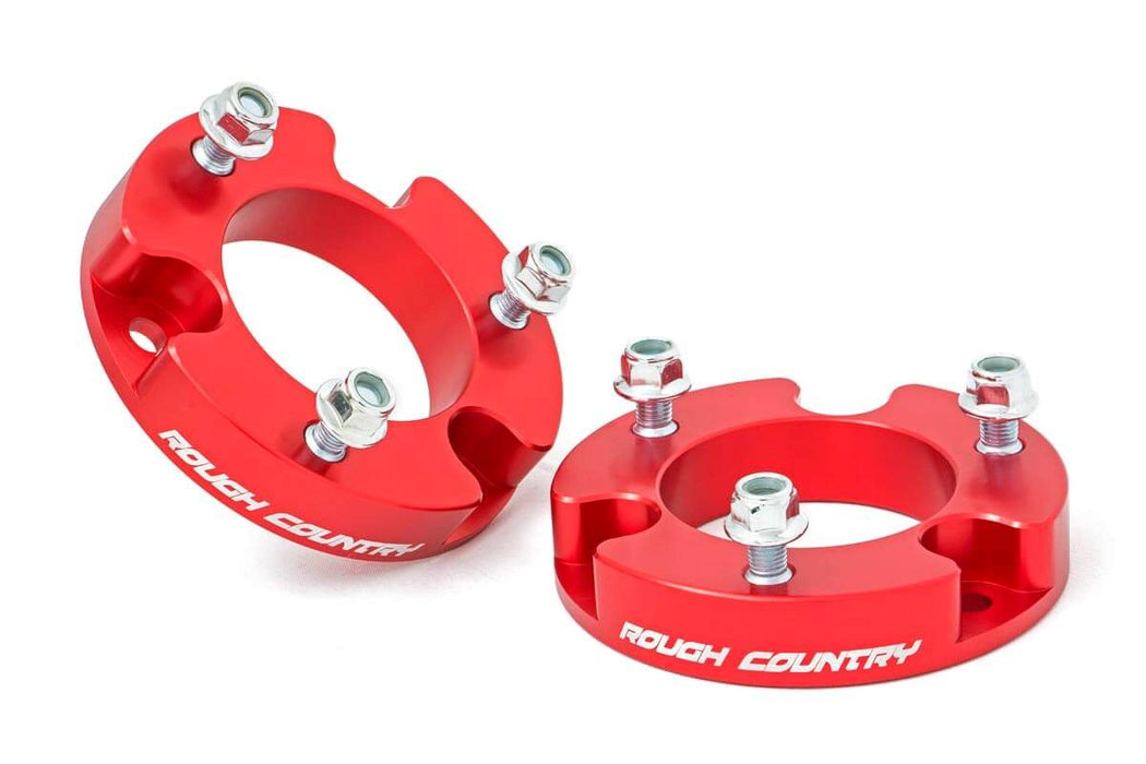 Rough Country 2 Inch Leveling Kit - Aluminum - Red | Toyota Tacoma 2WD/4WD (2005-2023)