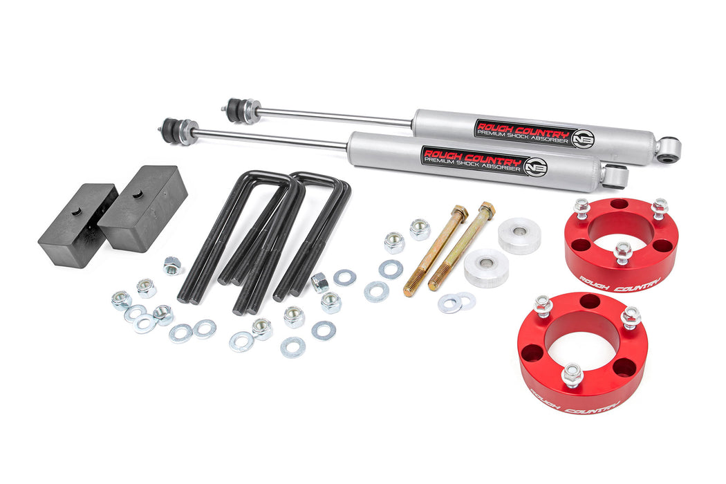 Rough Country 3 Inch Lift Kit - Red Spacer | Toyota Tacoma 2WD/4WD (2005-2023)