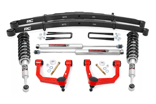Rough Country 3.5 Inch Lift Kit, Red UCA, N3 Struts, Toyota Tacoma 2WD/4WD (2005-2023)