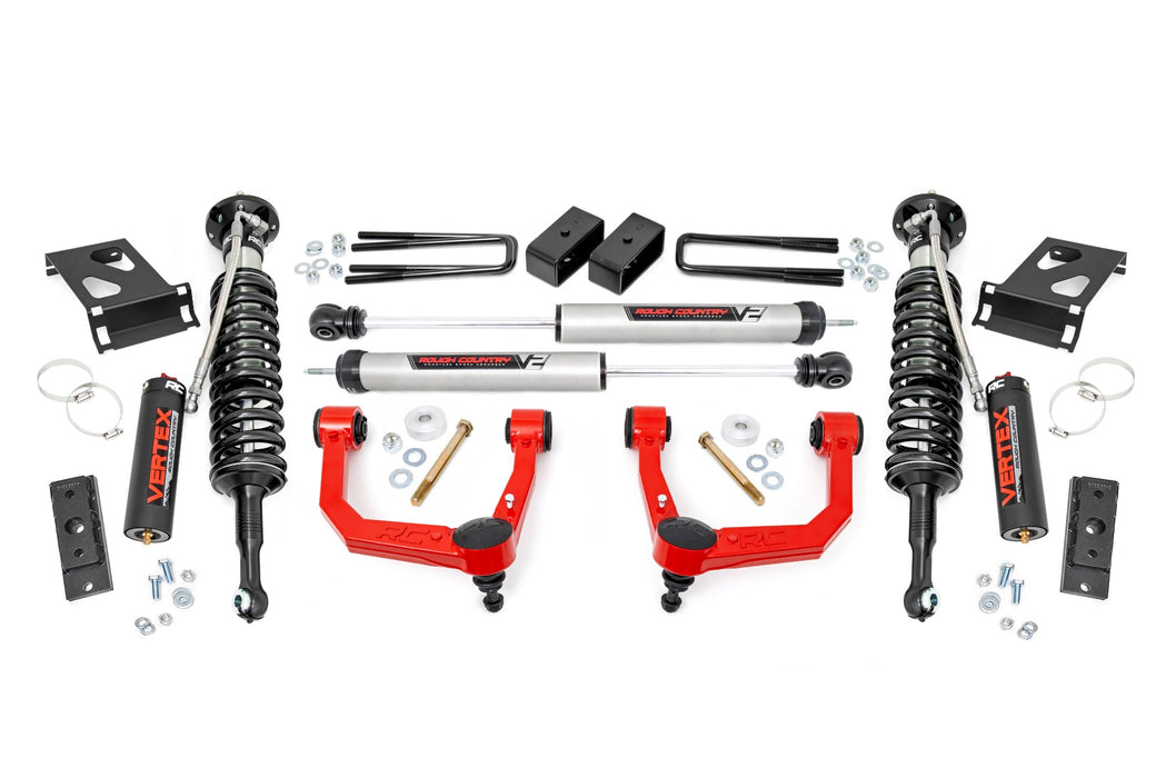 Rough Country 3.5 Inch Lift Kit - Red UCA - Vertex/V2 | Toyota Tacoma 2WD/4WD (2005-2023)
