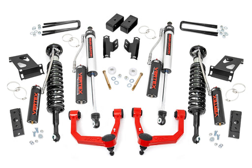 Rough Country 3.5 Inch Lift Kit, UCA, Vertex, Red, Toyota Tacoma 2WD/4WD (2005-2023)