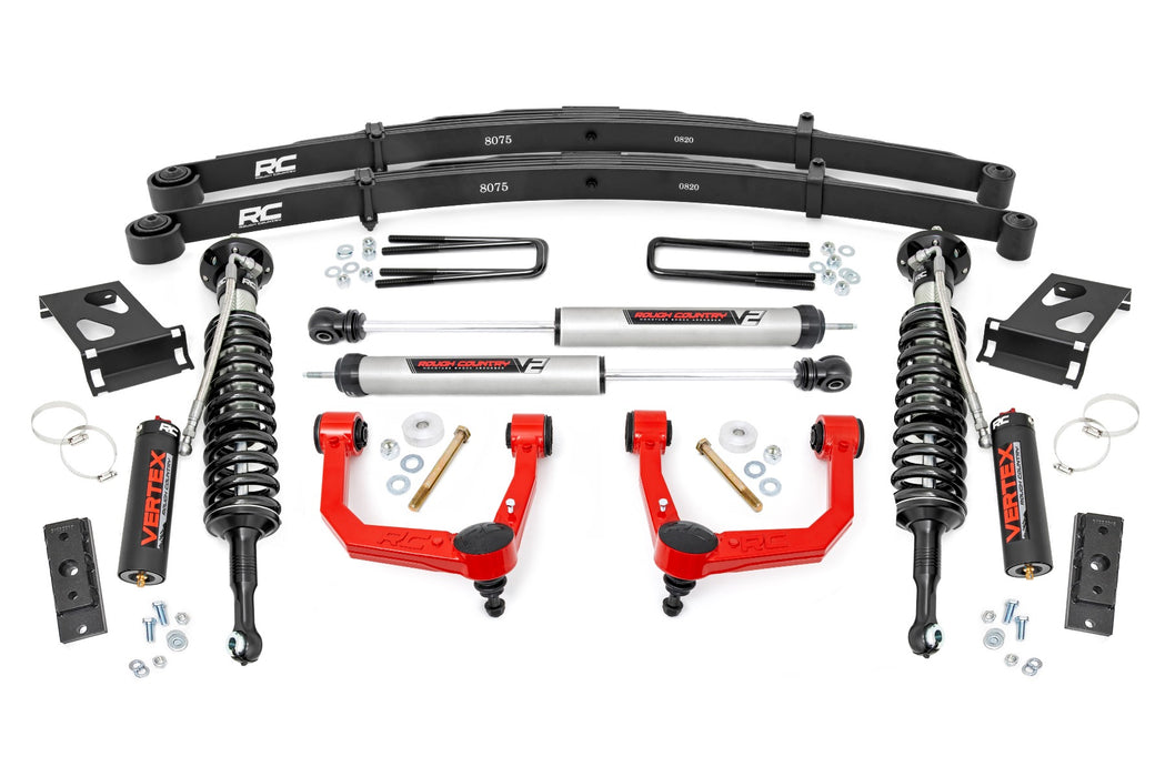 Rough Country 3.5 Inch Lift Kit, Red UCA, Vertex/V2, Toyota Tacoma 2WD/4WD (2005-2023)