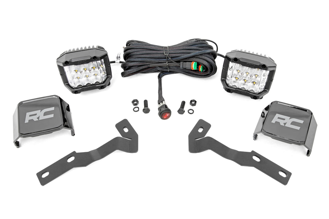LED Light Kit - Ditch Mount - 3 inch OSRAM - Wide - Toyota Tacoma 2WD/4WD (16-23)