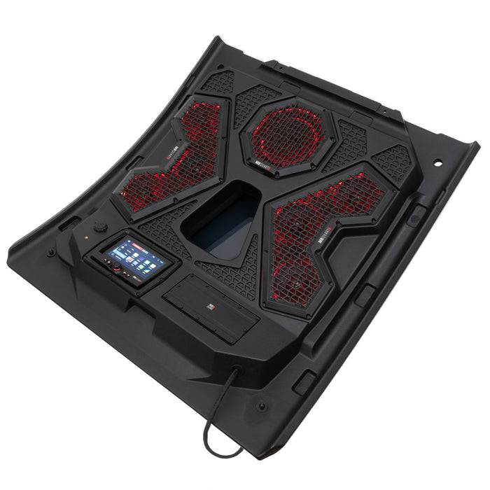 MB Quart 500 Watt 7 Speaker Audio Roof, 7 Inch Source Unit, 32 Inch Light Bar, Polaris RZR Trail (2021-2026)