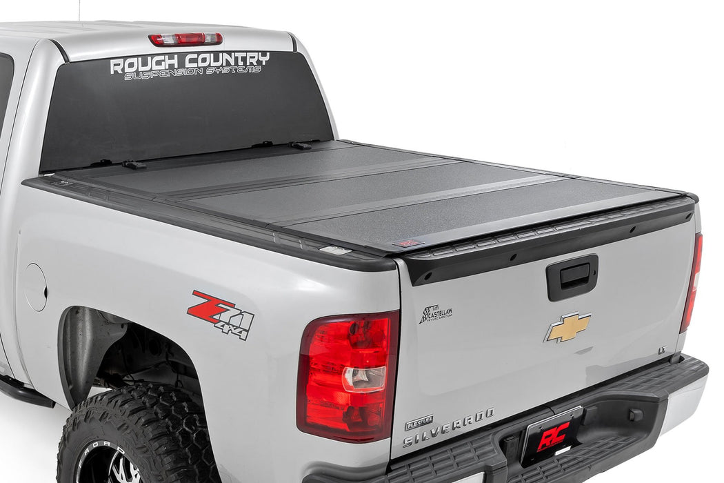 Hard Tri-Fold Flip Up Bed Cover - 5'9 inch Bed - Chevy/GMC 1500 (07-13)