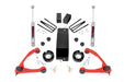 Rough Country 3.5 Inch Lift Kit, Alum/Cast Steel, Red, Chevy/GMC 1500 (2007-2016)
