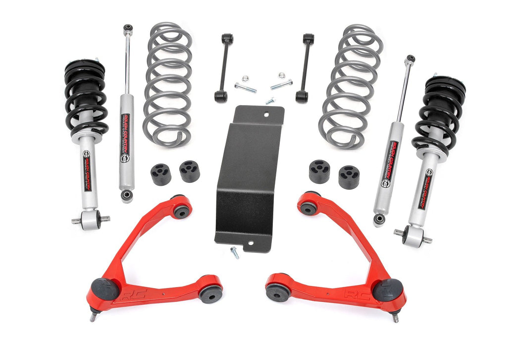 Rough Country 3.5 Inch Lift Kit - N3 Struts - Forged UCAs RED | Chevy/GMC SUV 1500 (07-20)