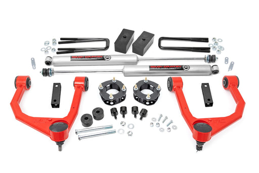 Rough Country 3.5 Inch Lift Kit, Red, Toyota Tundra 2WD/4WD (2007-2021)