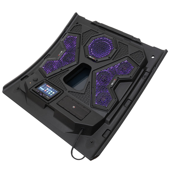 MB Quart 500 Watt 7 Speaker Audio Roof, 7 Inch Source Unit, 32 Inch Light Bar, Polaris RZR Trail (2021-2026), view 3