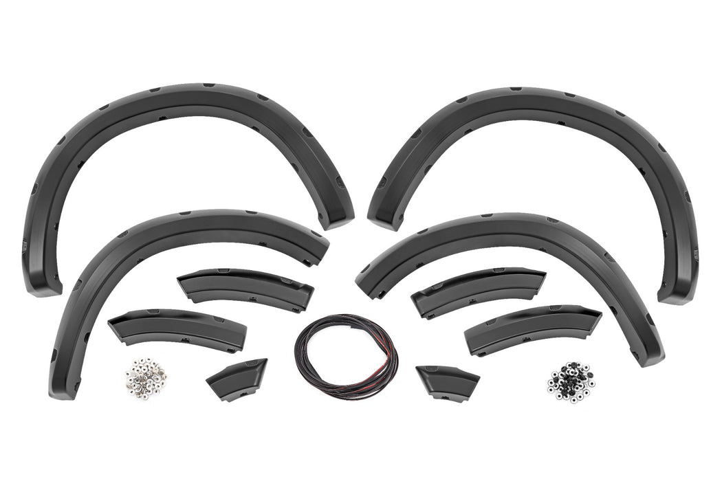 Rough Country Pocket Fender Flares - PX8 Black Crystal | Ram 1500 2WD/4WD (2010-2018 &amp; Classic)