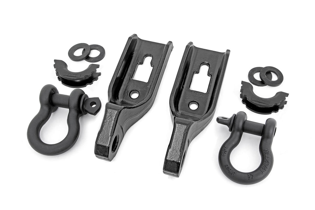 Rough Country Tow Hook Brackets, D-Ring Combo, Ford F-150 2WD/4WD (2009-2020)
