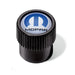 Valve Stem Caps, Set of 4, Black with White Center