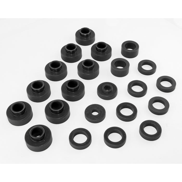 Body Mount Kit, Black; 80-86 Jeep CJ5/CJ7
