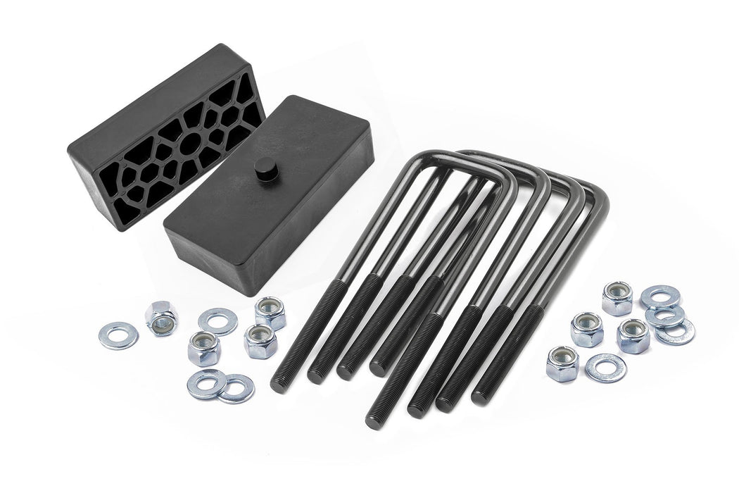 Rough Country 1.5 Inch Block &amp; U-Bolt Kit | Chevy Silverado 2500 HD 2WD/4WD (2001-2010)