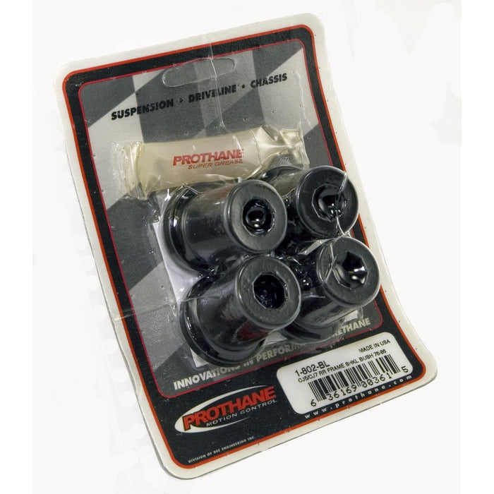 Rugged Ridge Bushing Set | 4 Shackle, Rear, Black | P/N 1-802BL