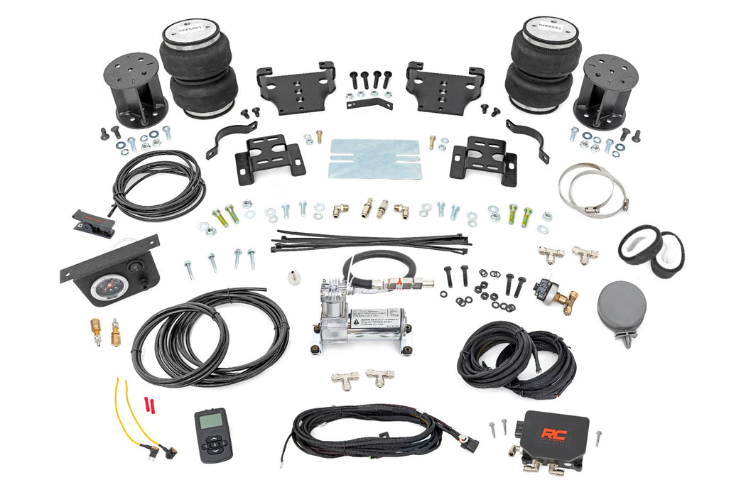 Rough Country Air Spring Kit w/compressor - Wireless Controller - 6 Inch Lift Kit | Chevy/GMC 2500HD (01-10)