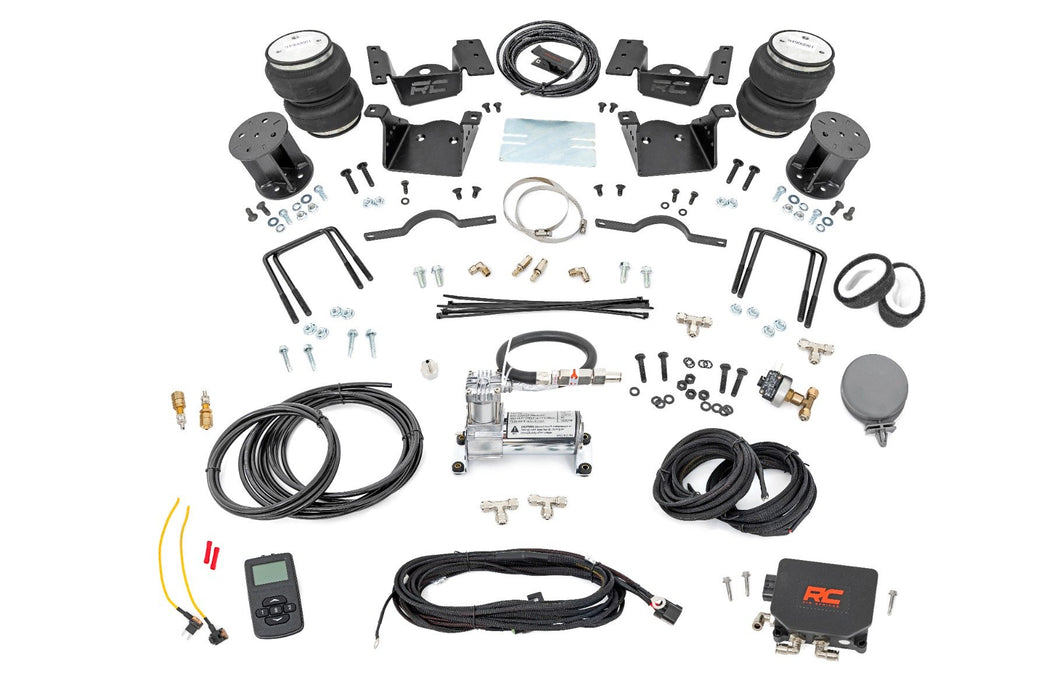 Rough Country Air Spring Kit w/compressor - Wireless Controller - 7.5 Inch Lift Kit | Chevy/GMC 2500HD/3500HD (11-19)