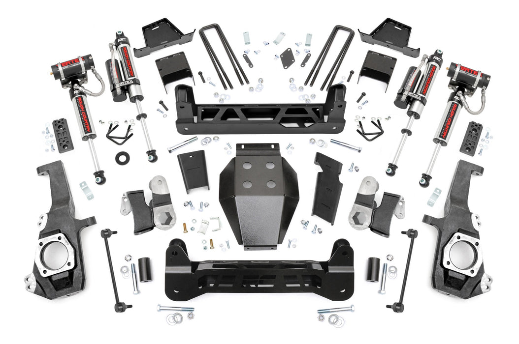 Rough Country 7 Inch Lift Kit, NTD, Vertex Shocks, w/ Overloads, Chevy/GMC 2500HD/3500HD (2020-2025)