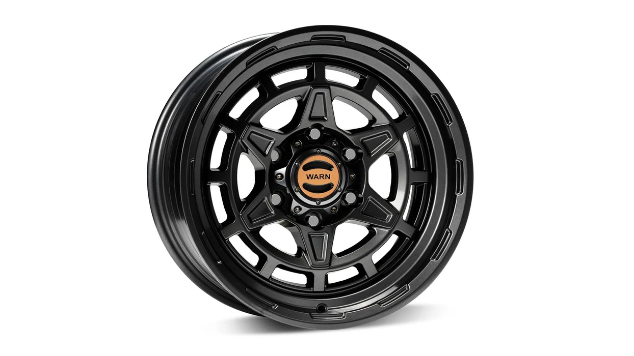 WARN Epic Diamond Cutter Wheel, Black 6 Lug