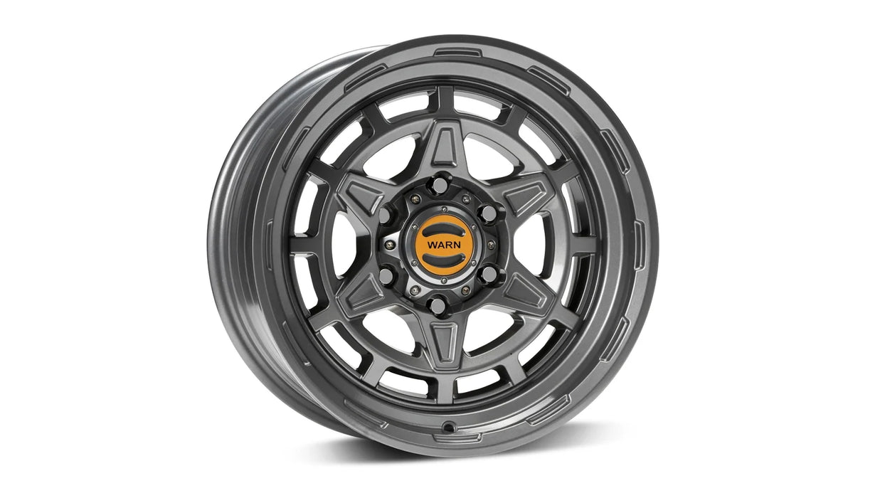 WARN Epic Diamond Cutter Wheel, Gray 6 Lug
