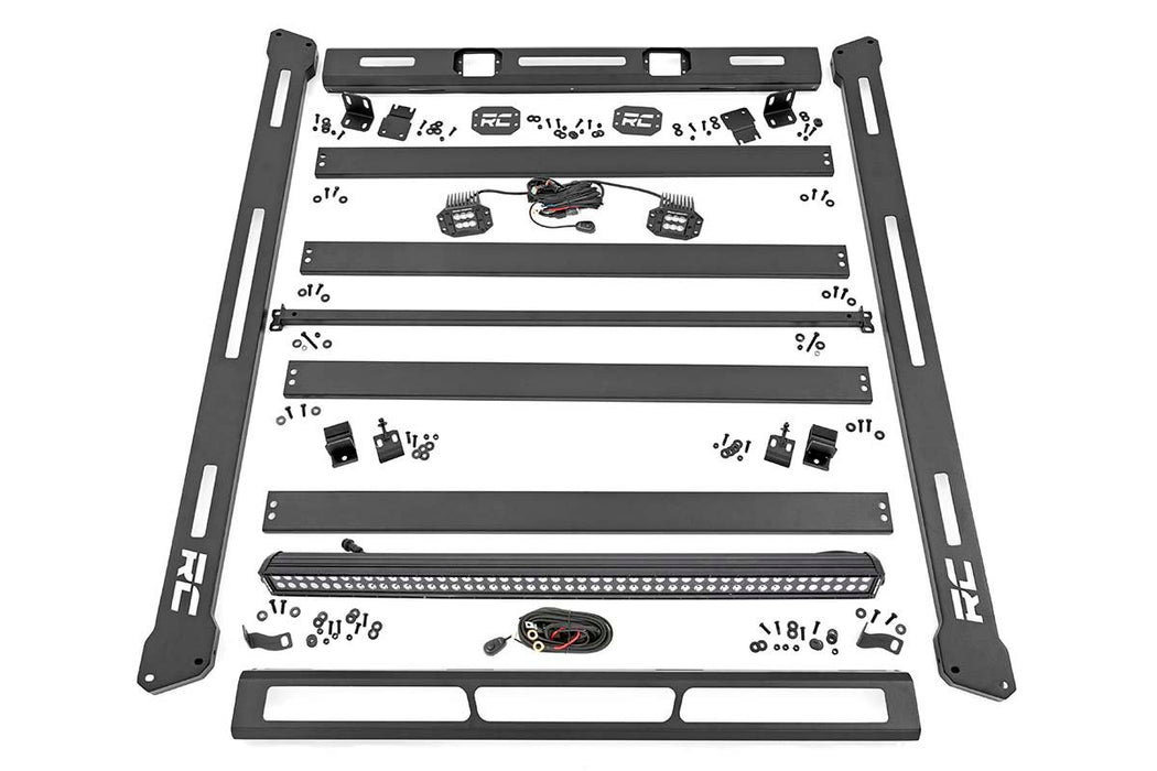 Rough Country Roof Rack - Black Series Lights | Jeep Wrangler JK/Wrangler Unlimited (07-18)