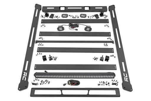 Rough Country Roof Rack, Black Series Lights, Jeep Wrangler JK/Wrangler Unlimited (2007-2018)