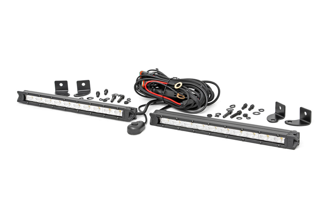 Rough Country 10 Inch Chrome Series LED Light Bar - Slim Line - Pair