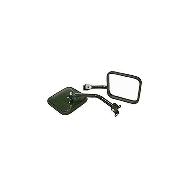 Door Mirror Kit, CJ-Style, Black; 87-95 Jeep Wrangler YJ