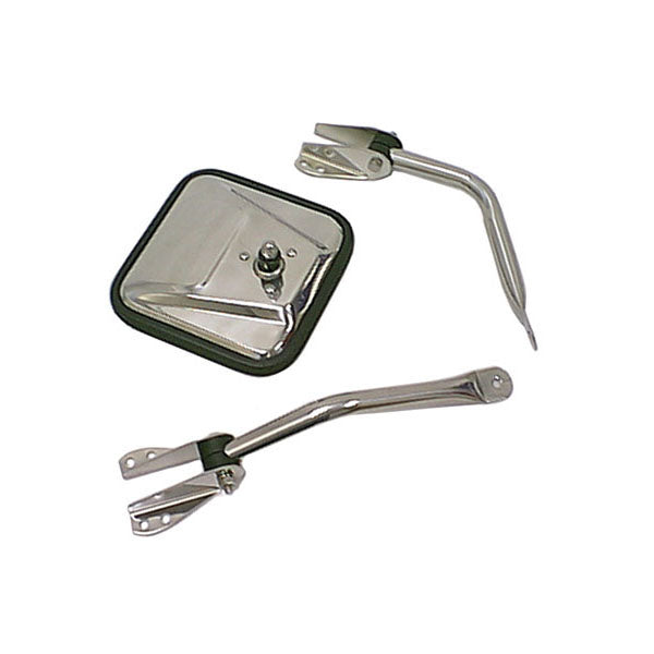 Rugged Ridge 11012.01 This chrome mirror arm from Rugged Ridge fits 55-86 Jeep CJs. Left side.