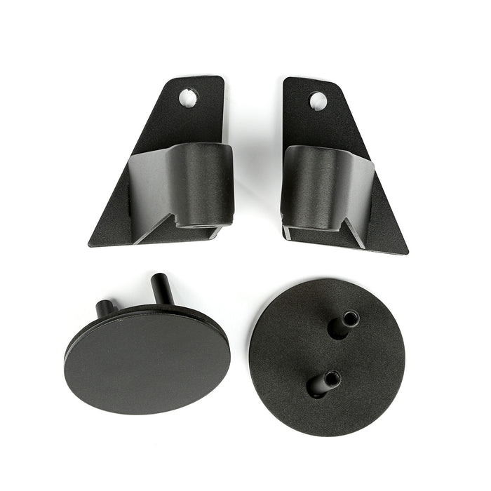 Mirror Relocation Bracket Kit, Textured Black; 07-18 Jeep Wrangler JK
