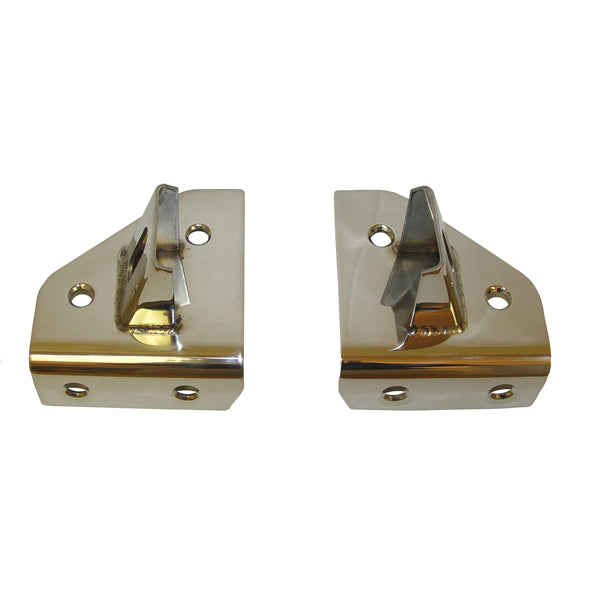 Rugged Ridge Light Mounting Brackets | Windshield, Stainless Steel | Jeep CJ/YJ (1976-1995) | P/N 11028.01
