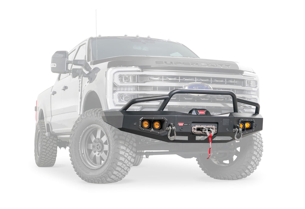 WARN Ascent Front Bumper with Prerunner Grille Guard | Ford Super Duty (2023-2026) | P/N 110760