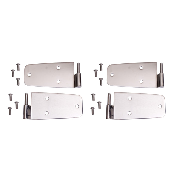 Door Hinge Kit, Stainless Steel; 76-93 Jeep CJ/Wrangler YJ
