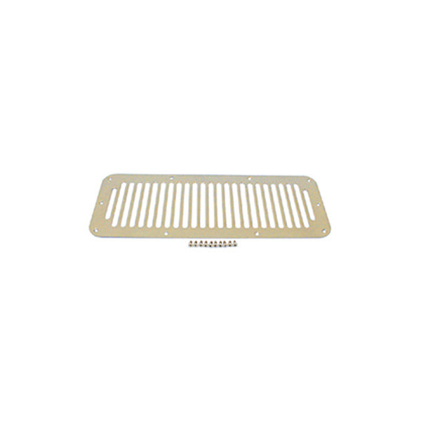 Rugged Ridge Cowl Vent Cover | Stainless Steel | Jeep CJ/Wrangler YJ (1976-1995) | P/N 11117.02