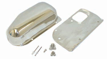 Rugged Ridge Windshield Wiper Motor Cover Kit | Stainless Steel | Jeep CJ5/CJ7/CJ8 (1976-1986) | P/N 11122.02