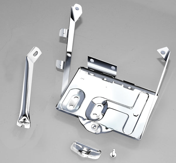 Rugged Ridge Battery Tray Kit | Stainless Steel | Jeep CJ (1976-1986) | P/N 11132.01