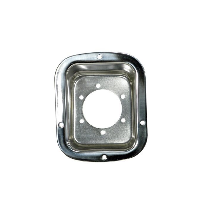 Fuel Filler Bezel, Stainless Steel; 76-95 Jeep CJ/Wrangler YJ