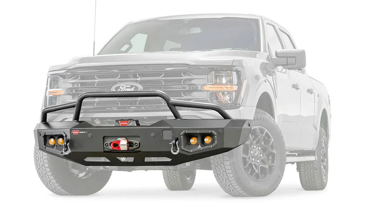 WARN Ascent Front Bumper with Prerunner Grille Guard, Ford F-150 (2024-2025), view 2