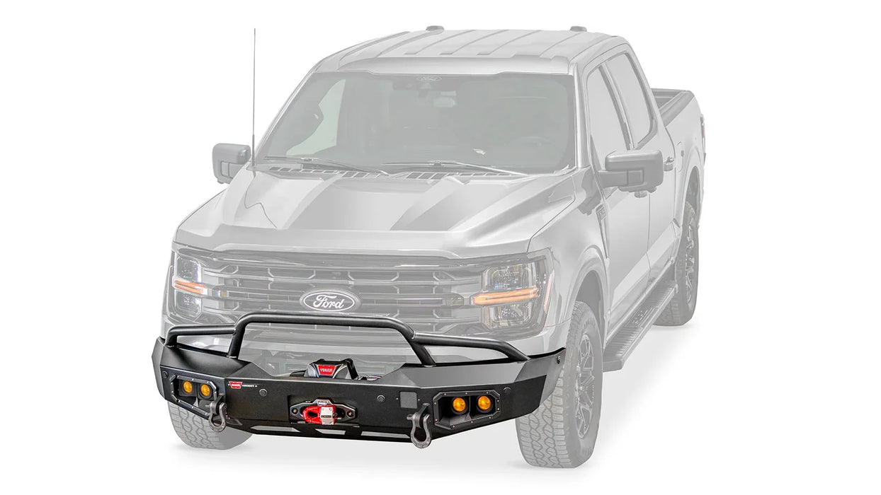 WARN Ascent Front Bumper with Prerunner Grille Guard, Ford F-150 (2024-2025), view 4