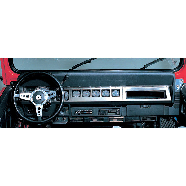 Dash Overlay Kit, Stainless Steel; 87-95 Jeep Wrangler YJ