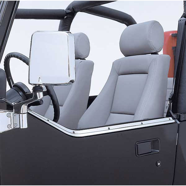 Rugged Ridge Half Door Retaining Channel | Stainless Steel | Jeep Wrangler YJ (1987-1995) | P/N 11146.01