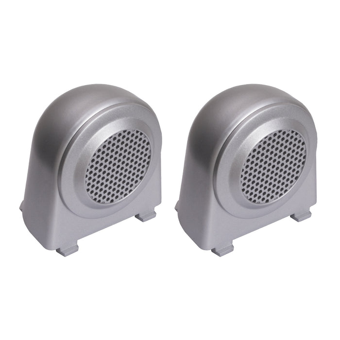 Rugged Ridge Tweeter Speaker Enclosures | Brushed Silver | Jeep Wrangler JK (2007-2010) | P/N 11151.11