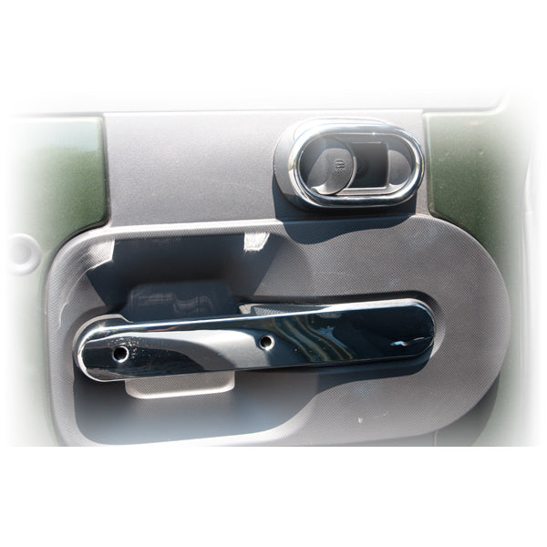 Rugged Ridge Door Handle Trim | Rear, Chrome | Jeep Wrangler JKU (2007-2010) | P/N 11156.17