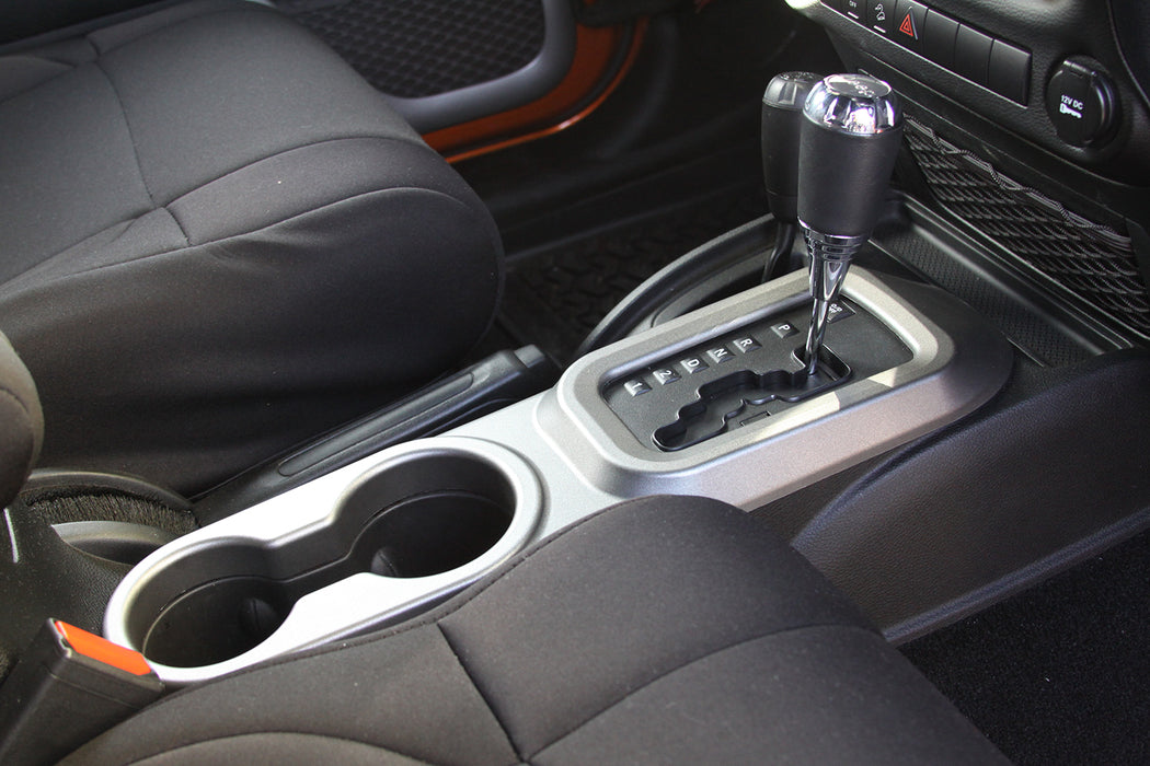 Cup Holder Trim, Center Console, Charcoal, Automatic; 11-18 JK