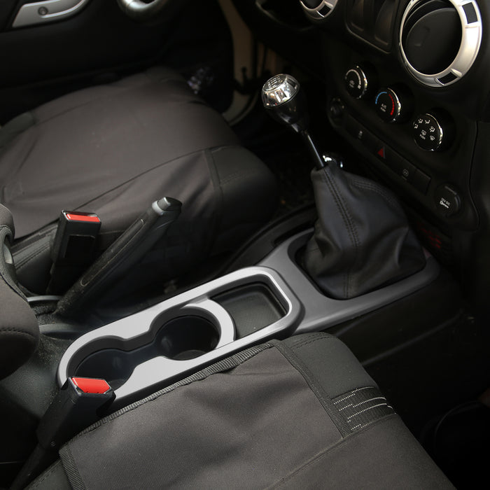 Center Cup Console, Charcoal, Rugged Ridge, 11-18 Jeep Wrangler JK, Manual