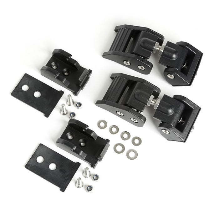 Hood Catch Kit, Textured Black; 07-18 Jeep Wrangler JK