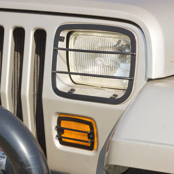 Rugged Ridge Euro Guard Kit | Headlight and Turn Signal | Jeep Wrangler YJ (1987-1995) | P/N 11230.02